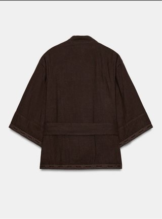 Conjunto Zara Kimono Bordado y Shorts XS-S