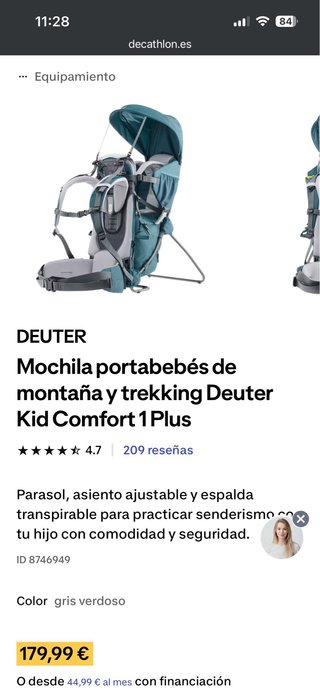 Deuter Kid Comfort 1 Plus Portabebés