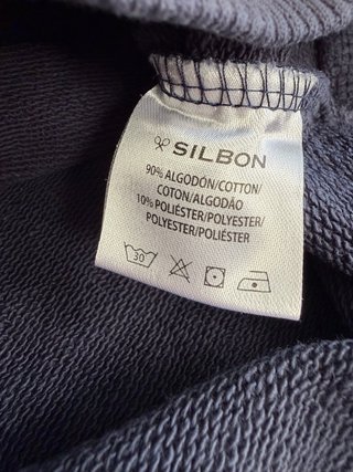 Sudadera Silbon Cuello Redondo Azul Marino Talla X