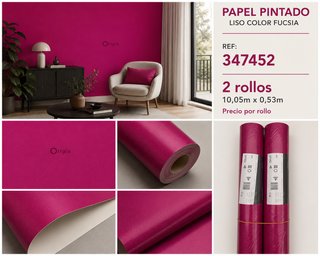 Papel pintado liso color fucsia