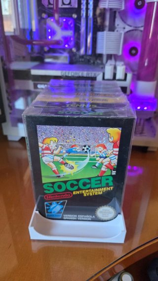 Expositor juegos NES caja con funda PET