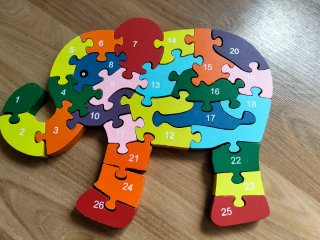 4 Puzzles Madera en forma de animales + Números