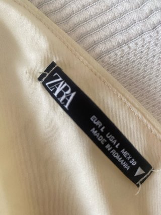 Vestido largo Zara beige