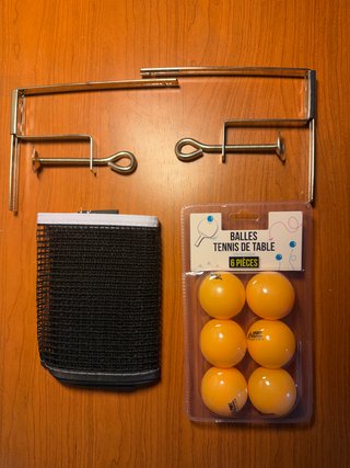 Set de Ping Pong: Red y 6 Pelotas