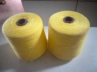 2 conos algodón amarillo