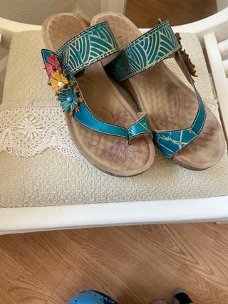 Sandalias Laura Vita Talla 40 Flores