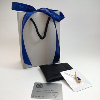 Collar Bronce Oro Fundición Artesanal Azul