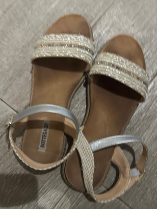 Sandali BOTTEGA 22 Tg 40 Beige/Argento