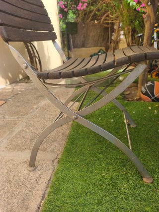 Mesa y 4 Sillas Terraza Madera