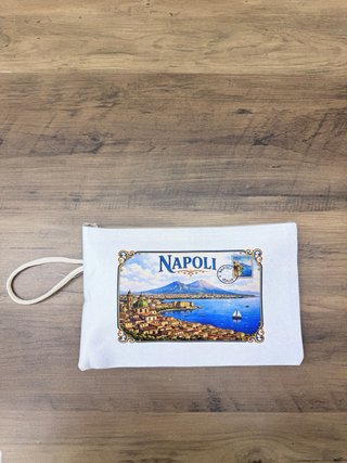 Borsa e pochette Napoli stampa ricamo