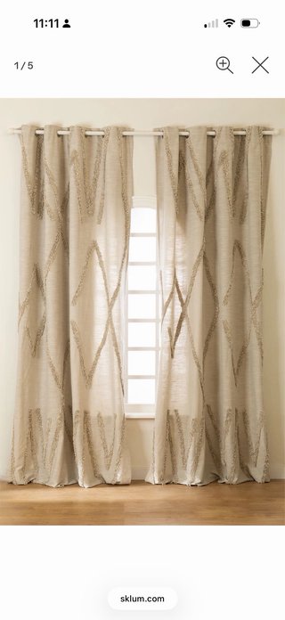 Tende Beige Design Geometrico