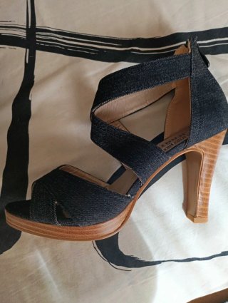 Sandalias tacón Jennifer azules