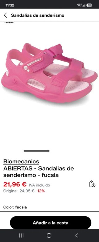 Sandalias Biomecanics Talla 33 Niña