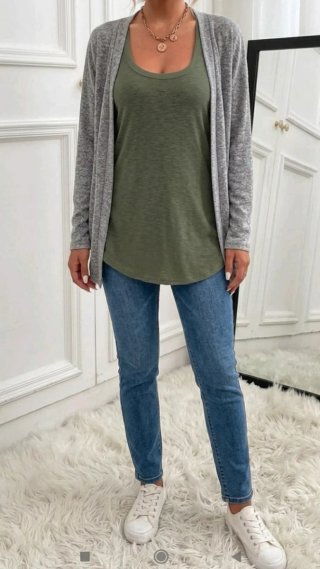 Vestido camiseta verde
