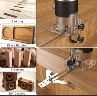 Fresadora para madera con accesorios