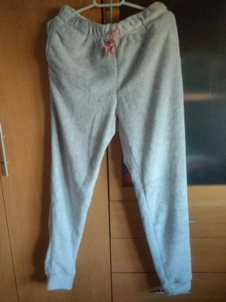 Pijama Invierno DON ALGODON Talla L Gris/Rosa