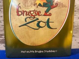 Chapa placa cartel metalico de cerveza Brugse Zot