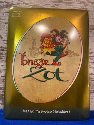 Chapa placa cartel metalico de cerveza Brugse Zot