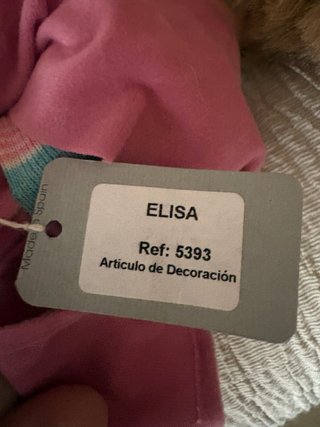 Bambola di porcellana Menta y Canela "Elisa" con eti
