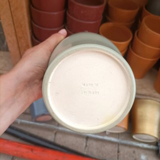 Vaso Ceramica Oro Beige Marrone Blu Salvia