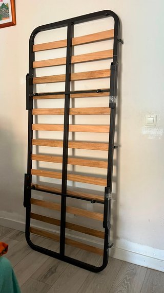 Somier metálico con lamas de madera
