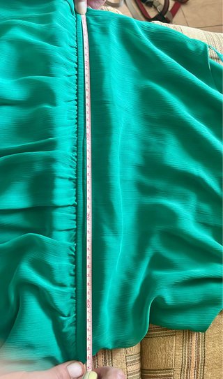 Vestido verde agua con pedrería
