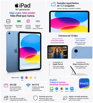 iPad 10.9 (2022) 64GB Wi-Fi Azul