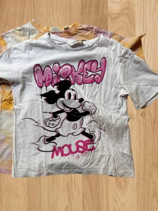 Lotto 2 T-shirt H&M Topolino e Garfield 8-10 anni