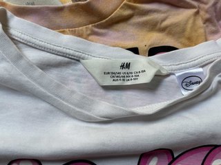 Lotto 2 T-shirt H&M Topolino e Garfield 8-10 anni