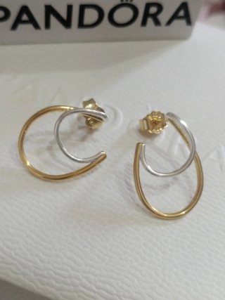 Pendientes Pandora Aro Oro y Plata
