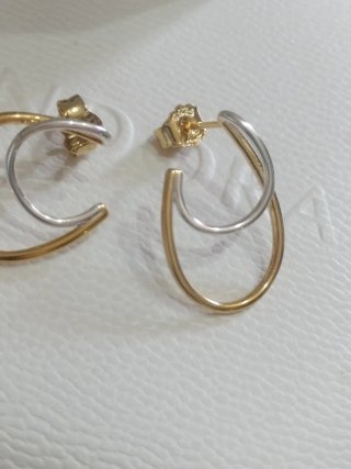 Pendientes Pandora Aro Oro y Plata