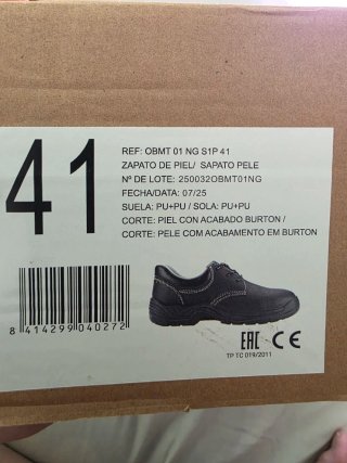 Zapatos de seguridad negros talla 41