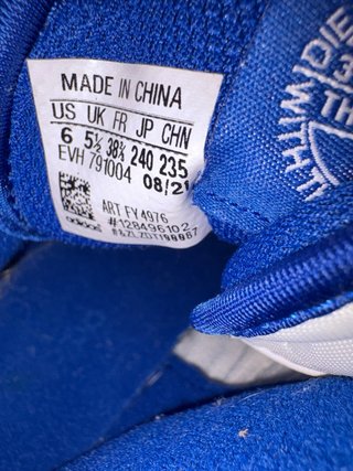 Zapatillas Adidas Altas Blancas y Azules