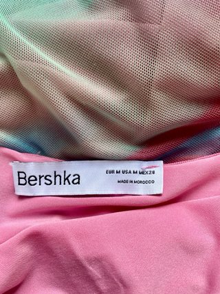 Vestido midi palabra de honor estampado