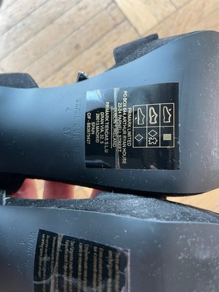 Sandalias tacón negras talla 37 - NUEVAS