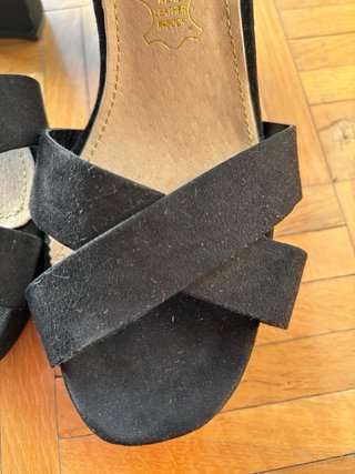 Sandalias tacón negras talla 37 - NUEVAS