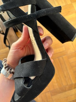 Sandalias tacón negras talla 37 - NUEVAS