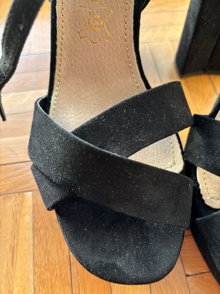 Sandalias tacón negras talla 37 - NUEVAS