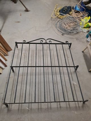 Reja de hierro forjado negra 112x120 cm