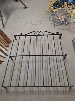 Reja de hierro forjado negra 112x120 cm