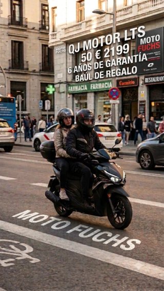 QJ Motor 50 CC Scooter Negro/Gris
