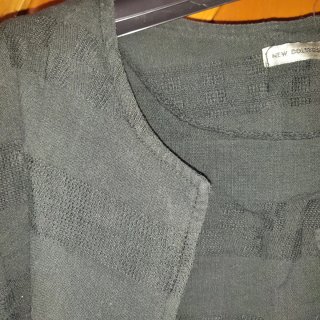 Maglia aperta cotone nera taglia unica