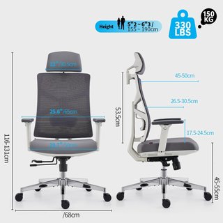 Silla oficina escritorio ergonómica 7 ajustes