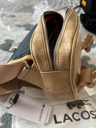 Bolso Lacoste Beige Monogram