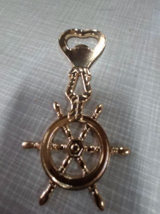 Cavatappi timone metallo da collezione