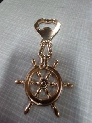 Cavatappi timone metallo da collezione