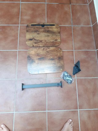 Mesa portátil madera y metal