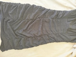 Vestido negro H&M rizado talla XS