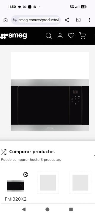 Microondas empotrable Smeg FM120X2