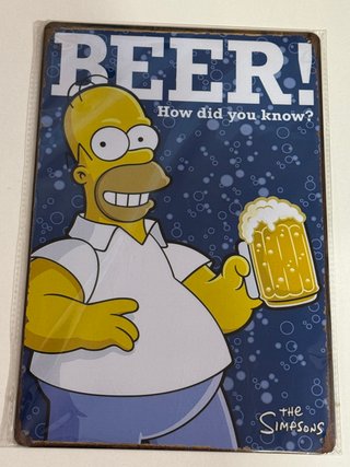 Chapa decorativa Homer Simpson Beer!
